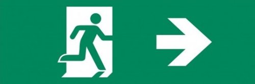 HBI 304Y Click-in pictogram ISO 7010 voor 300 serie persoon pijl rechts